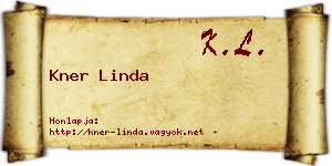 Kner Linda névjegykártya